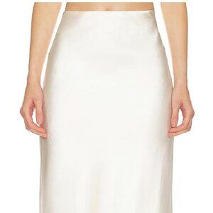 White Satin Skirt - Runaway The Label (Revolve)